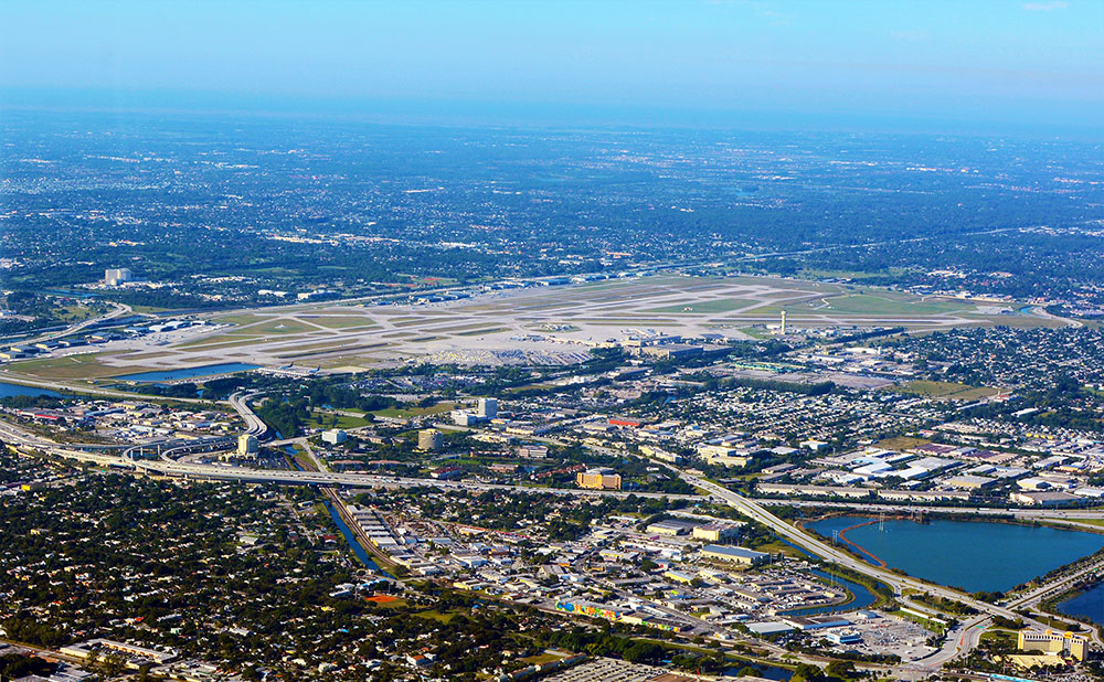 Palm Beach International Airport Aerial View
